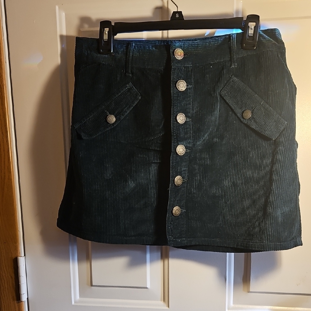 American Eagle Outfitters Teal Corduroy Mini Skirt